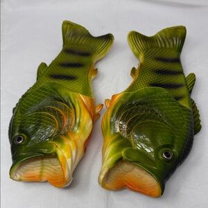 Coddies Rivers Edge Crappie Fish Sandals Bass Slide Pool Beach kitsch loungewear